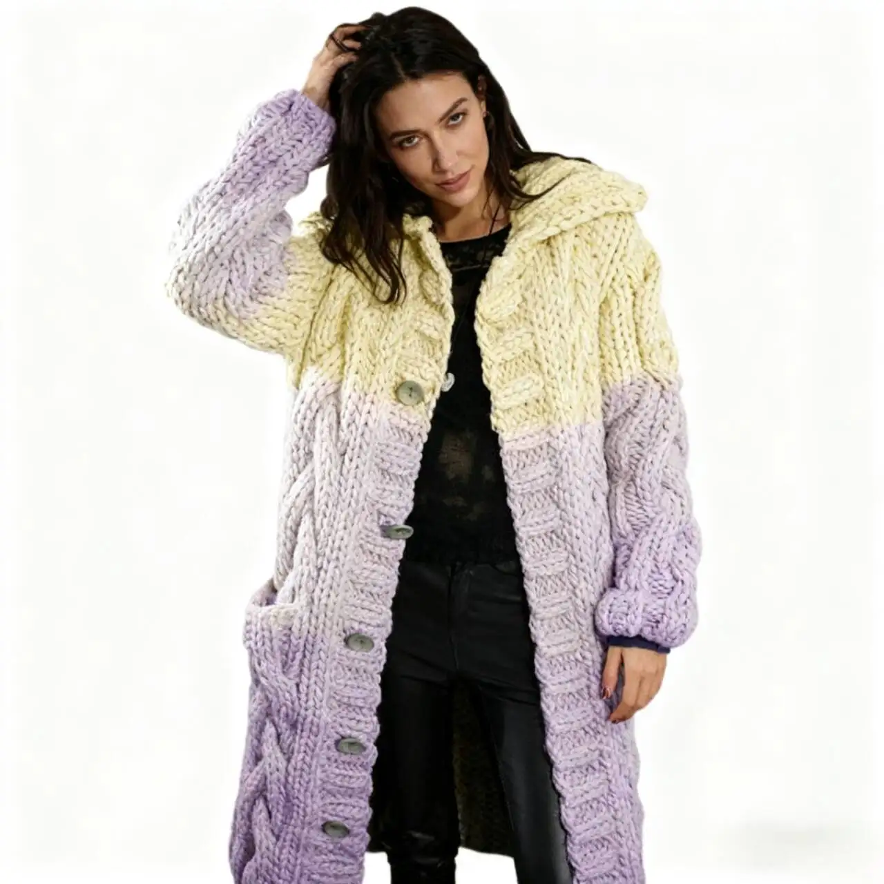 Sweaters Jumpers Cardigans Womens Graphic Wool Lace Fair Isle Fitted Gothic Victorian Aristocrat Elegant Dark Fur Collar Holiday