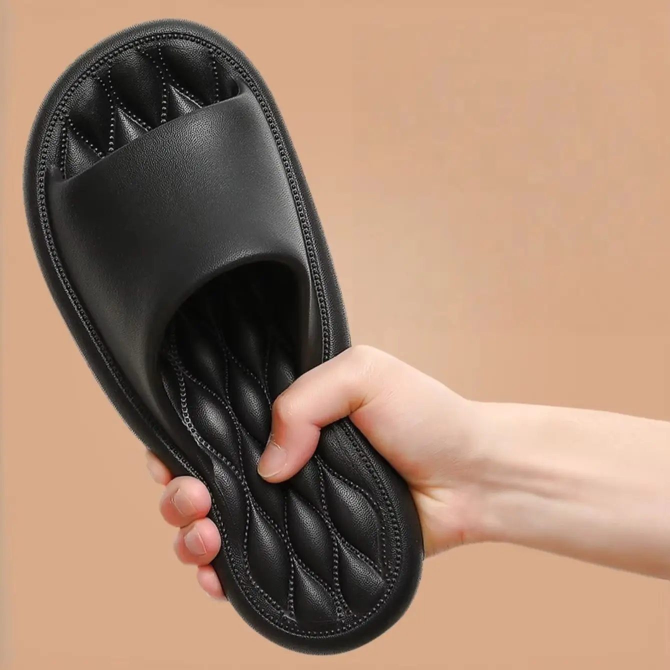 Couple Style Spring and Summer Eva Soft Thick-Soled Massage Slippers for Men and Women, Comfortable for Home and Outdoor Use, Versatile for Daily Wear