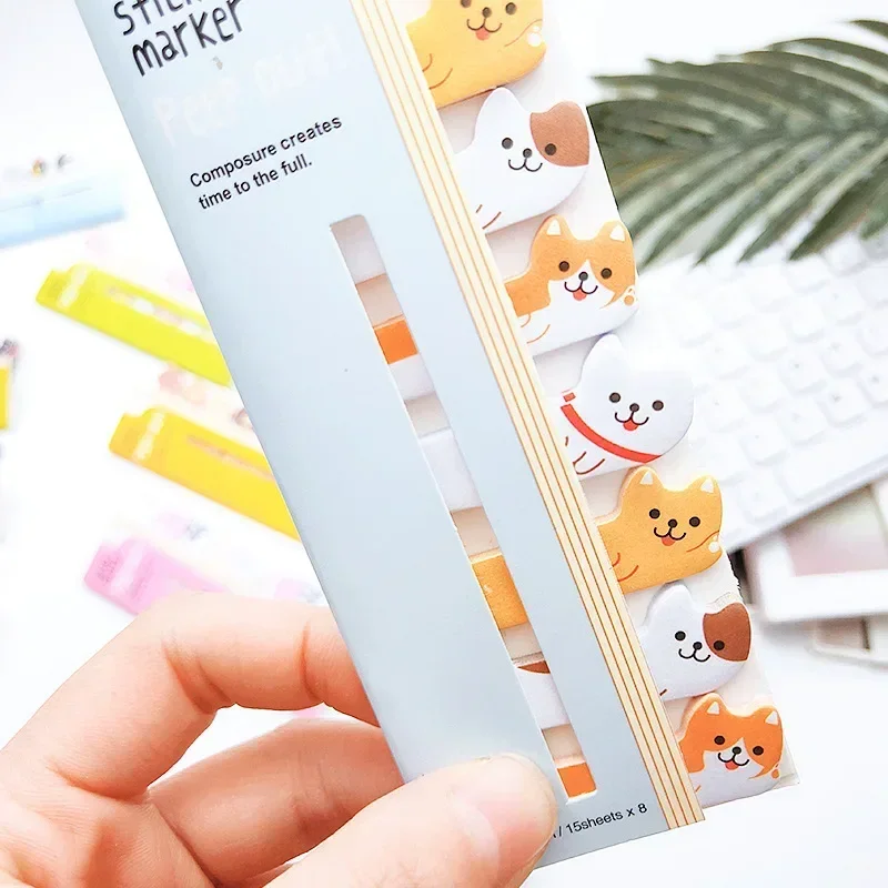 Kawaii Memo Pad Bookmarks Creative Cute Cat Panda Sticky Notes index Posted It Planner Stationery School Supplies Paper Stickers