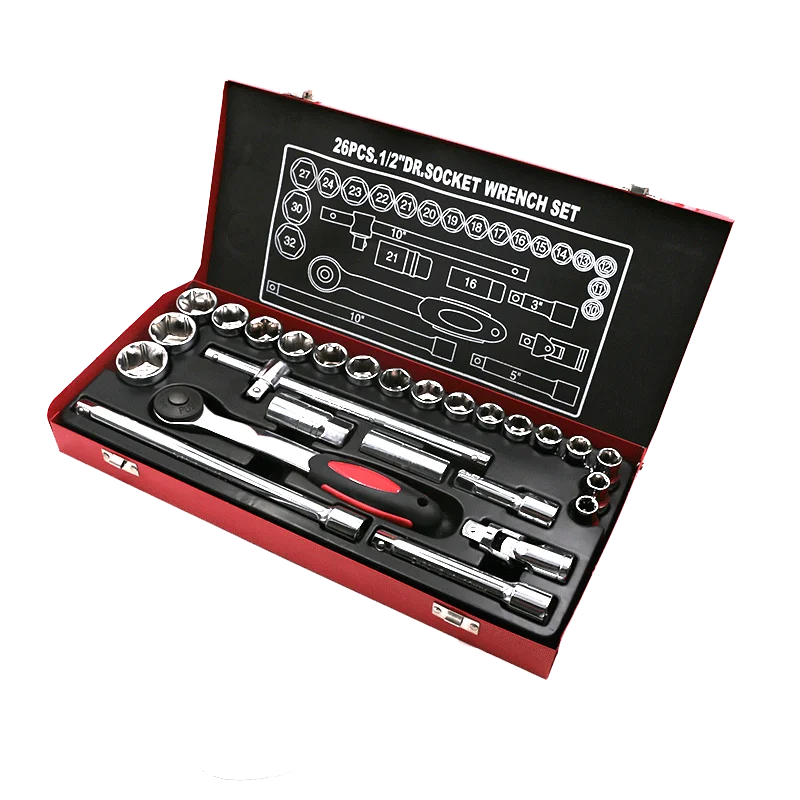 WEDO Hot Sale And High Quality CR-V 26pcs. 1/2'' Dr.Socket Wrench Set