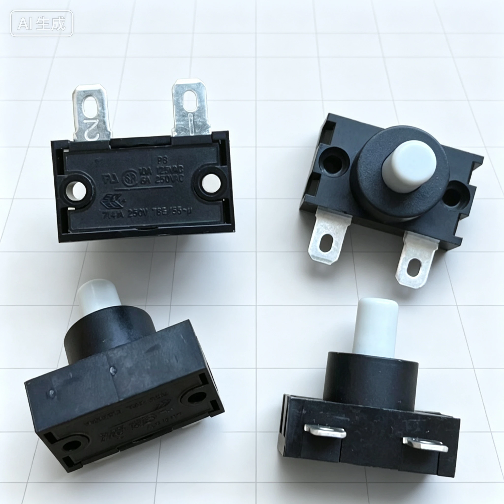 for ZIPPY 2Pin P8 Push Button Switch Self-locking/Reset 6A 250V Vacuum Power Key