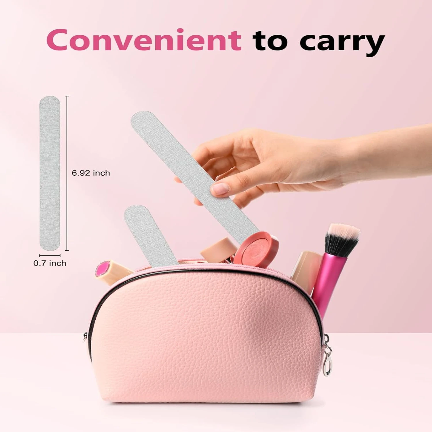 Donna - Set di lime e tamponi professionali di alta qualità a doppia faccia da 25 pezzi deluxe per manicure e pedicure di qualità superiore - T