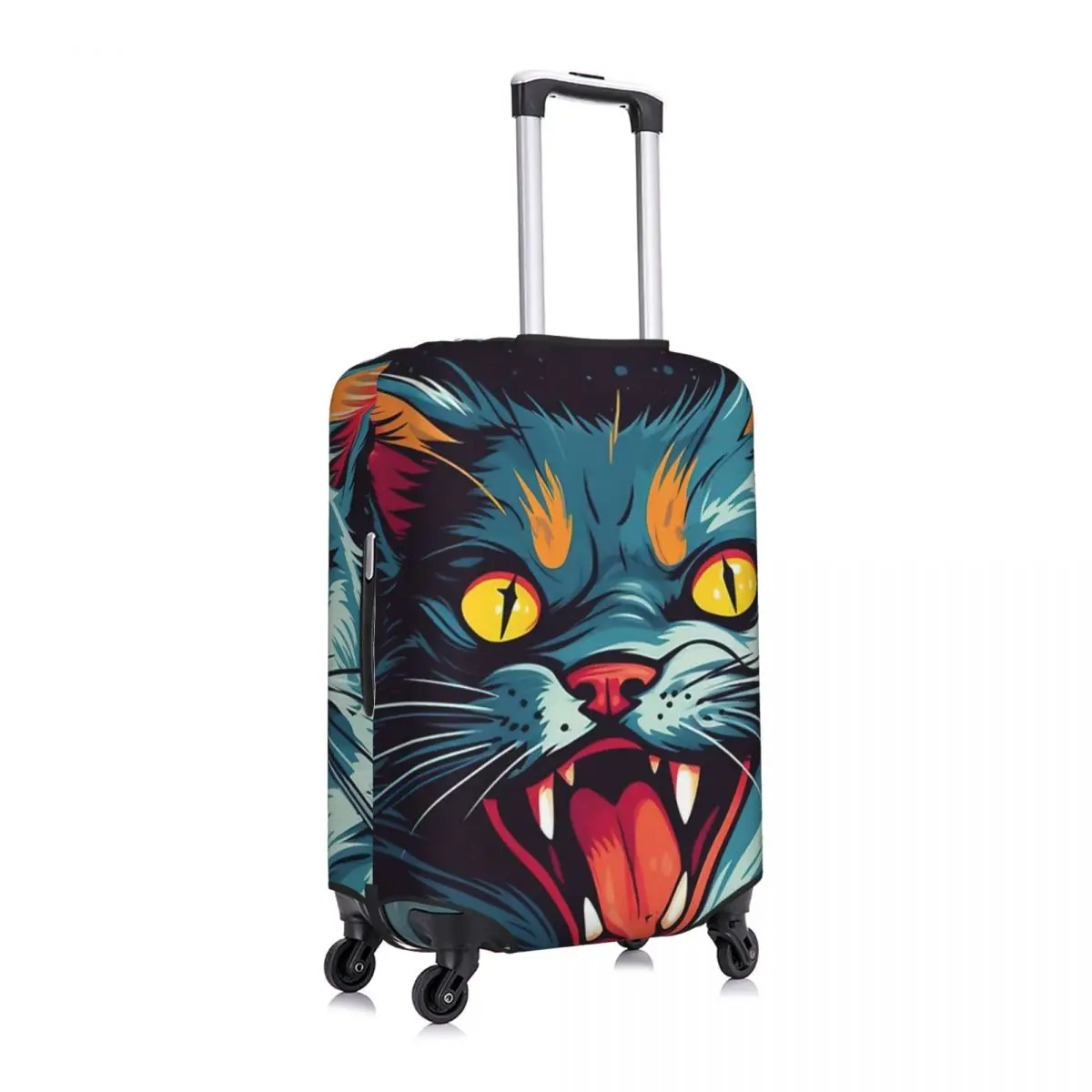 Horror Cat Print Luggage Protective Dust Covers Elastic Waterproof 18-32inch Suitcase Cover Travel Accessories