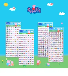 Random 1PCS Peppa Pig's George Toy 3D Acrylic Crystal Gemstone Diamond Crystal Sticker Sheep Susie Kids Boy Girl Reward Sticker