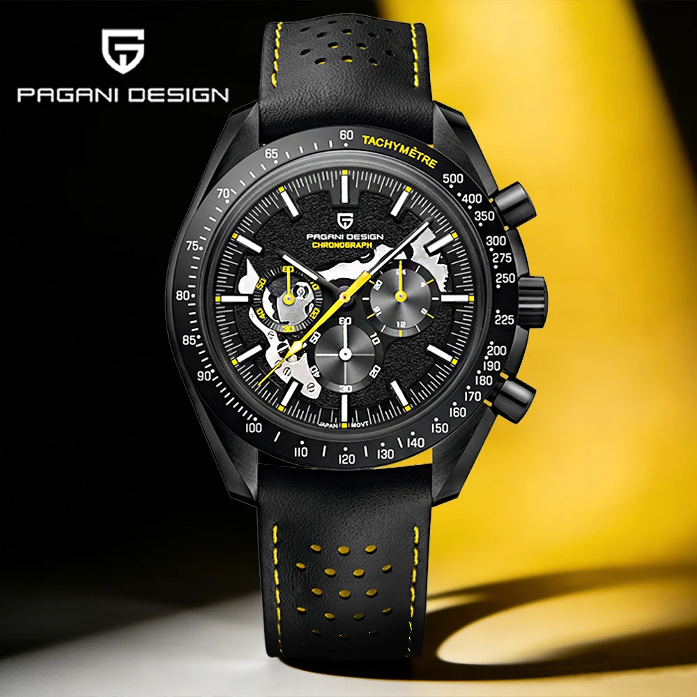 2026 Pagani design men's watches VK63 speed sports Chronograph men's quartz watch luxury sapphire leather waterproof watch reloj