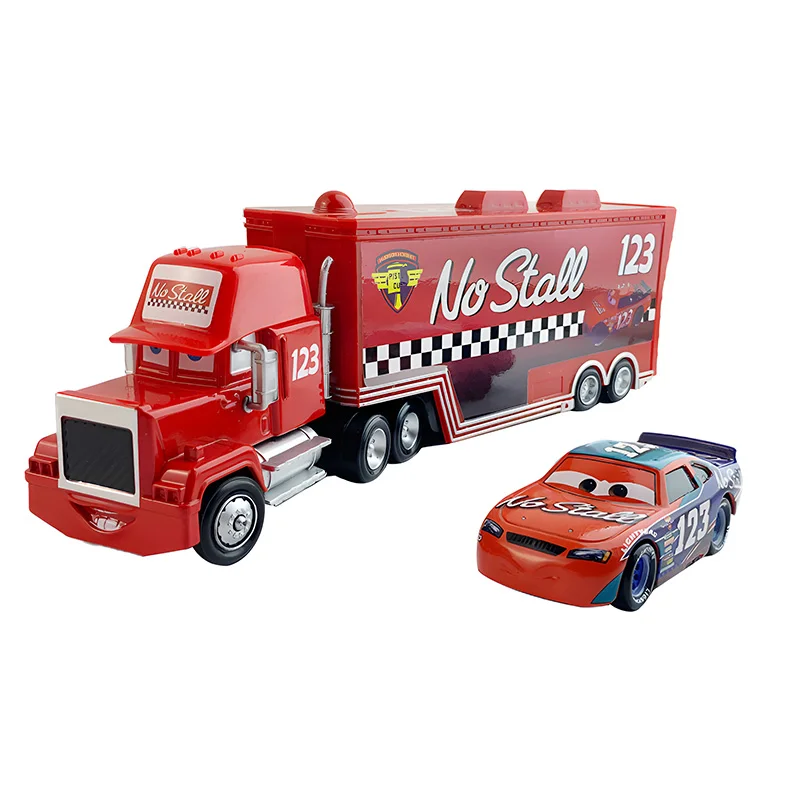 New Lorry Model Toys Collection Jackson Ramirez Chick Hicks King Lightning Hudson Truck With Car Set Alloy Diecast Racer 3 2 1 - view 6