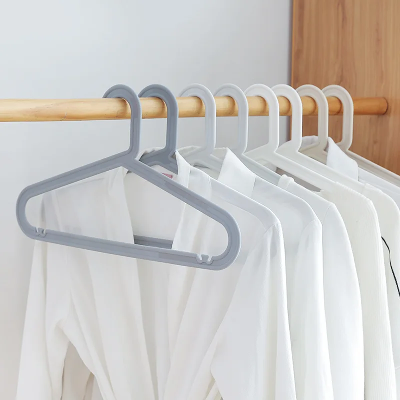 

10Pcs Nordic Household Plastic Clothes Hangers Strong Heavy Duty Traceless Nonslip Drying Rack Storage Drop Shipping