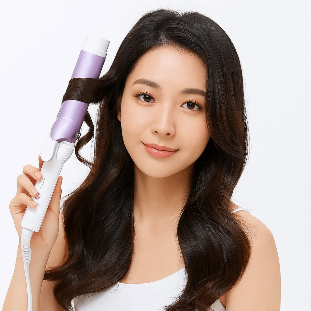 

Ceramic 40 mm Hair Curling Iron Fast Heating Manual Electric Hair Curler Long Lasting Styling 5 Temperature Adjustment