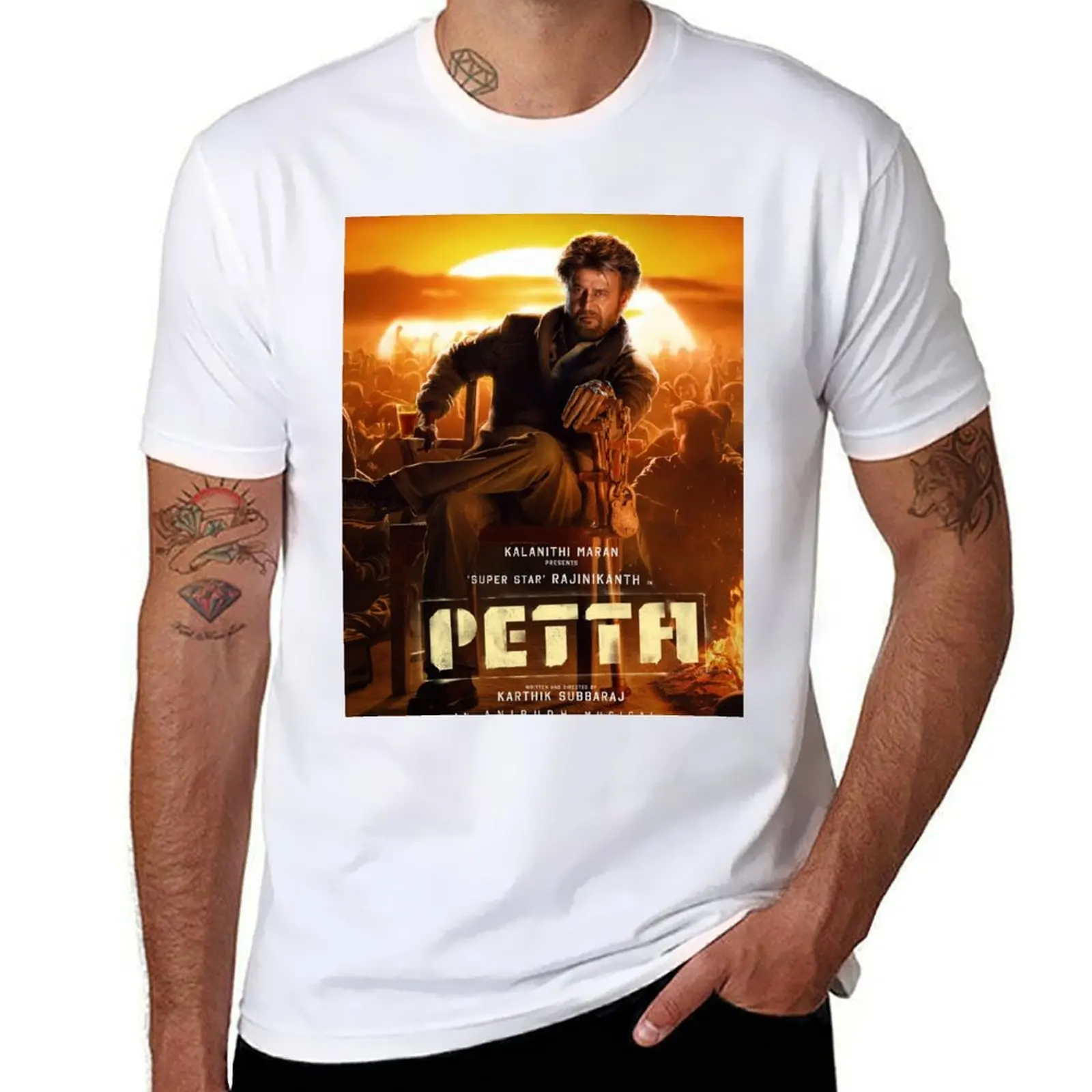 

Petta - Rajinikanth T-Shirt mens graphic t shirts cotton t shirts high quality T-Shirt