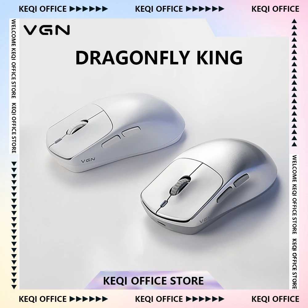 Vgn Dragonfly King Mouse Magnesium Alloy Paw3950 Lightweight Double 8k Return Rate 500mah Gaming Mice Customized Fps Gamer Gifts