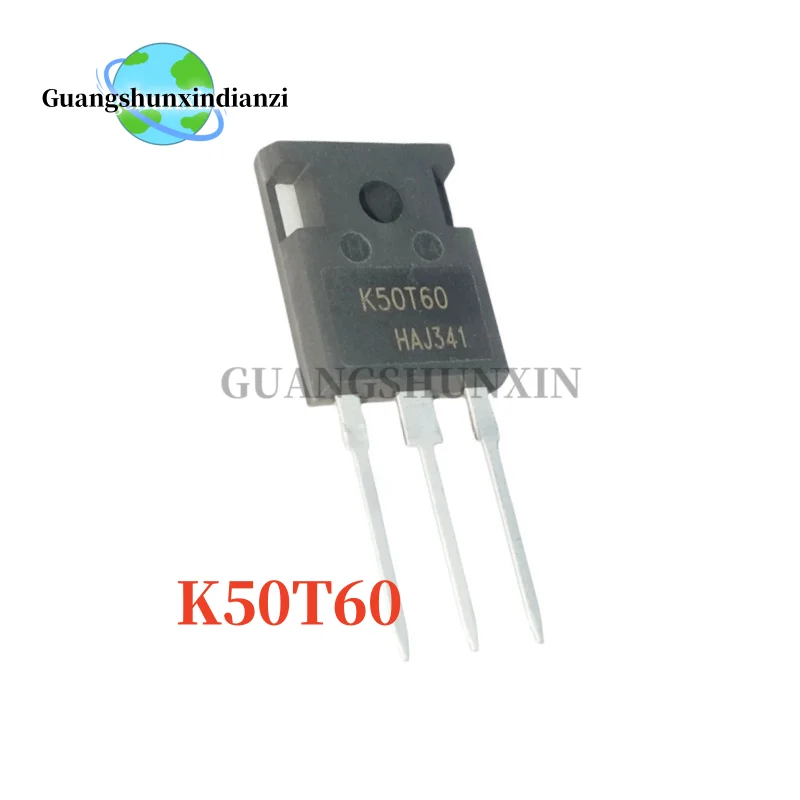 5-10 pçs/lote 100% Novo K50T60 IKW50N60T IGBT 600V 50A TO-247 Melhor Qualidade Grande chip transistor de alta potência