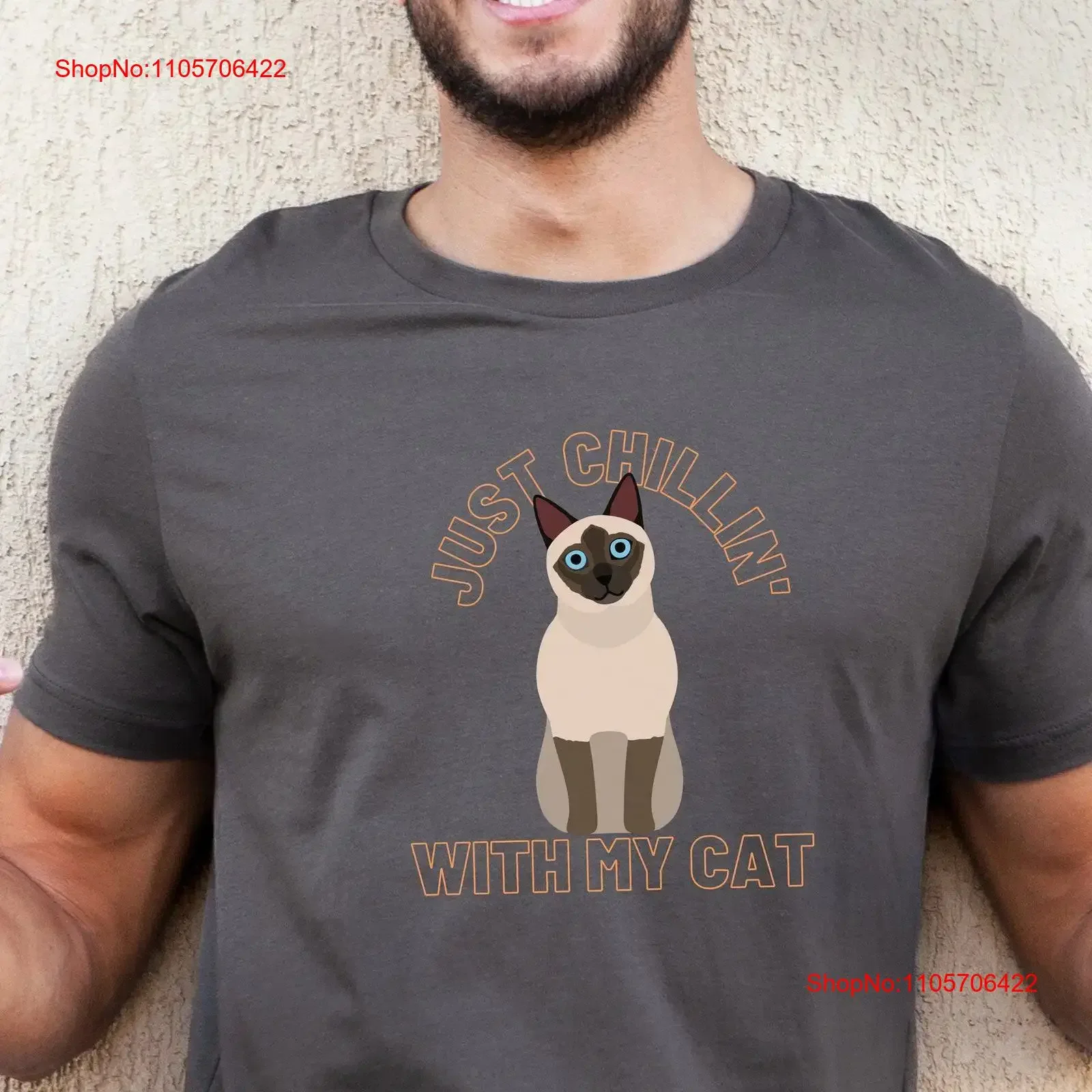 Tonkinese CaT T Shirt Chocolate Siamese Kitten Just Chillin' With My Mom Casual Pet s vintage Washed Comfortable graphic
