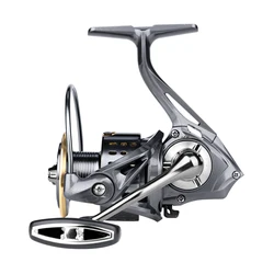 DEUKIO Spinning Reel 5.2:1 MAX Drag Power 15lbs Fishing Reel Metal Spool Handle Durable for Saltwater Freshwater