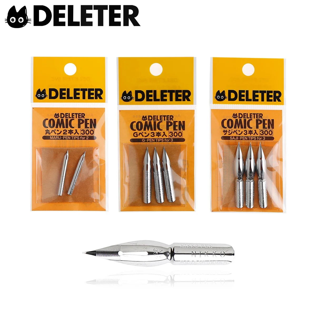 10 PCS TOP Japão Deleter Series Comic D Tib Dip Pen Tib Nib Set