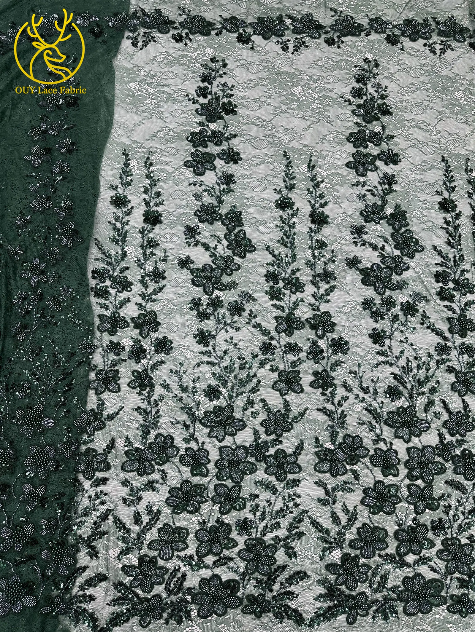 Afrikanischer Bräutigam Bestickter Pailletten-Spitzenstoff 2026 Luxuriöser Marineblauer Französischer Perlen-Spitzenstoff für Braut-Hochzeitskleider und Partykleider zum Nähen – Detail 22