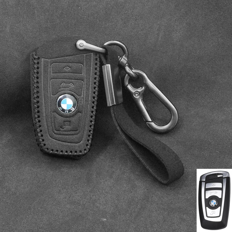 Leather Car Key Case Cover Shell Fob For BMW E46 E60 E90 E39 E87 E36 E92 E70 E91 X3 X5 X1 X2 X4 X6 X7 E28 E30 E34 E53 E61 E62