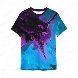 Camiseta masculina Neon Genesis Evangelion, roupa de manga curta, streetwear extragrande, Tops da moda Y2K, Y2K, 100 a 5XL, Novo, 2024