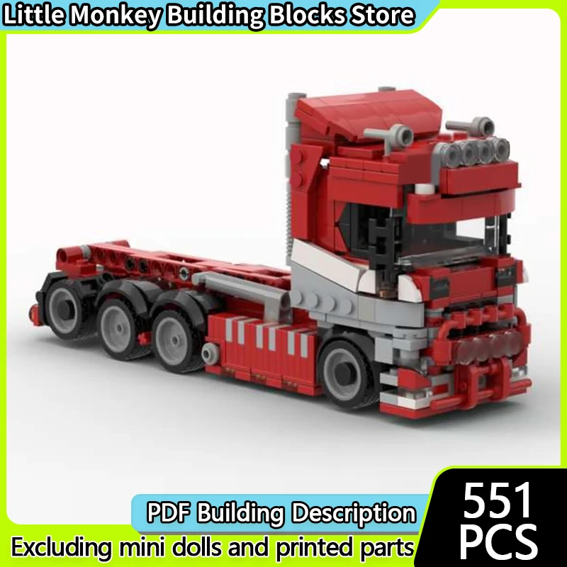City Car Model MOC Building Bricks R650 Hook Lift Garbage Truck Modular Technology Children Holiday Gifts Assemble Toys Suit