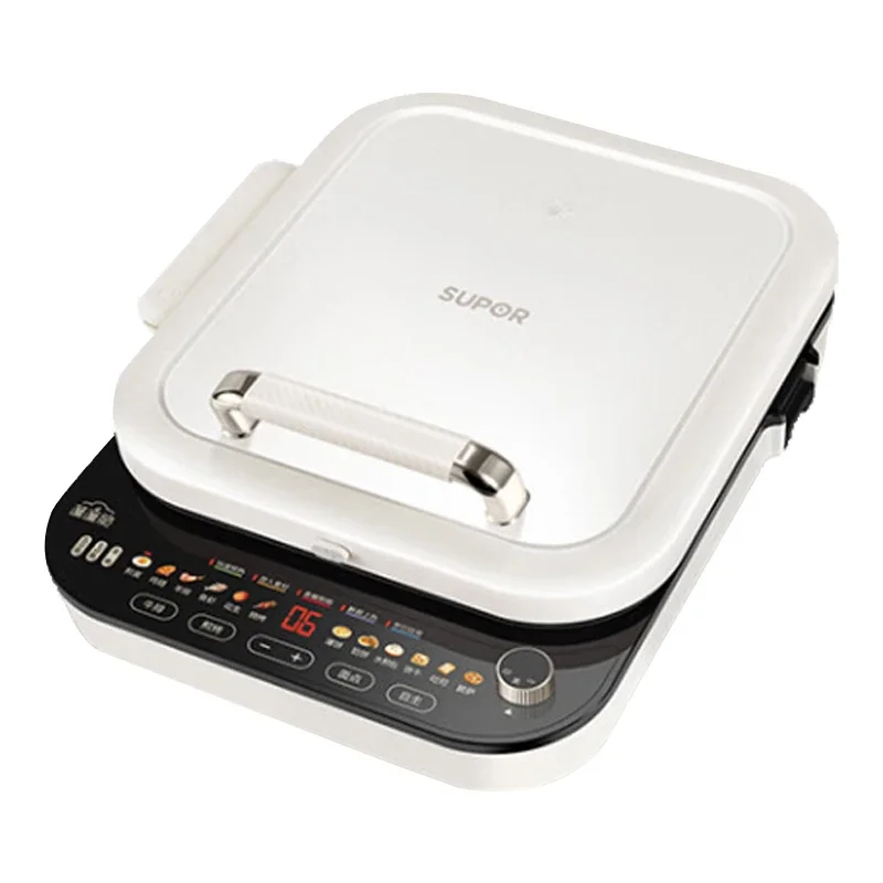 Sartén eléctrica para hornear, calefacción de doble cara para el hogar, nueva sartén para panqueques, máquina para freír tortitas profundamente y agrandada