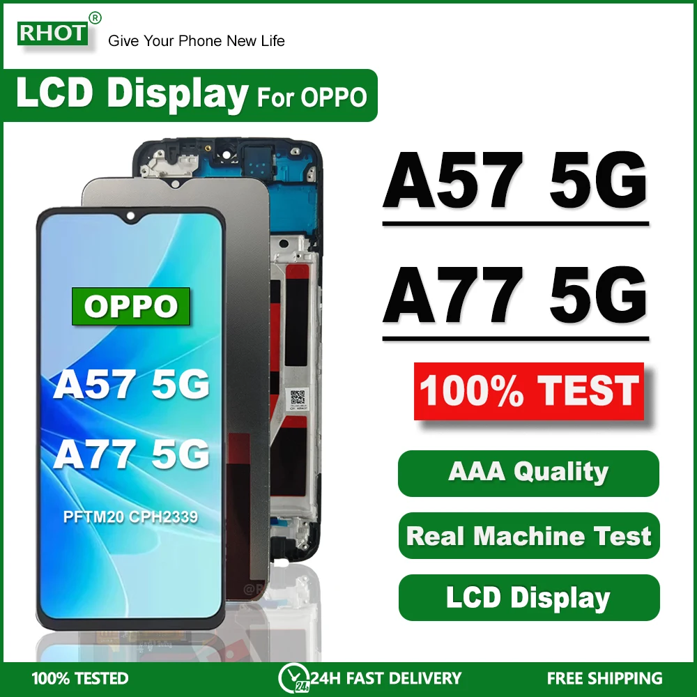 

6.56" For OPPO A57 5G LCD Display Touch Screen Digitizer Assembly For A77 5G LCD CPH2339 PFTM20 LCD Screen Display Replacement