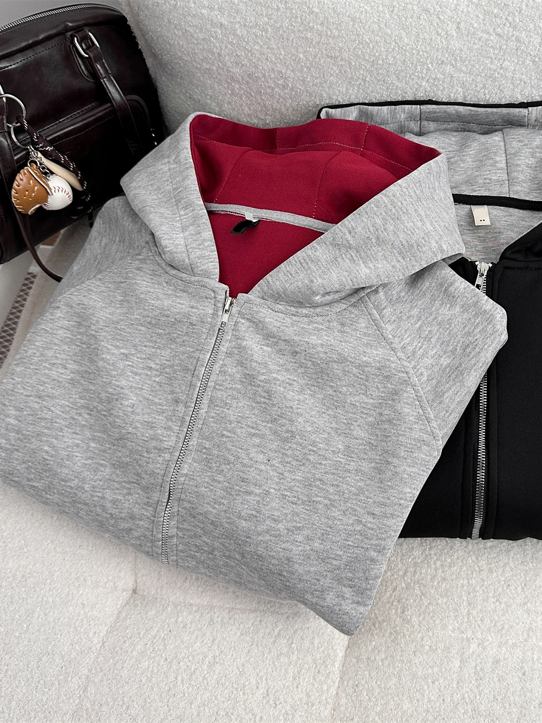 Fall Commute Casual Hooded Open Cardigan Sweatshirt Men's American Simple Retro Youth Loose Zipper Jacket Top