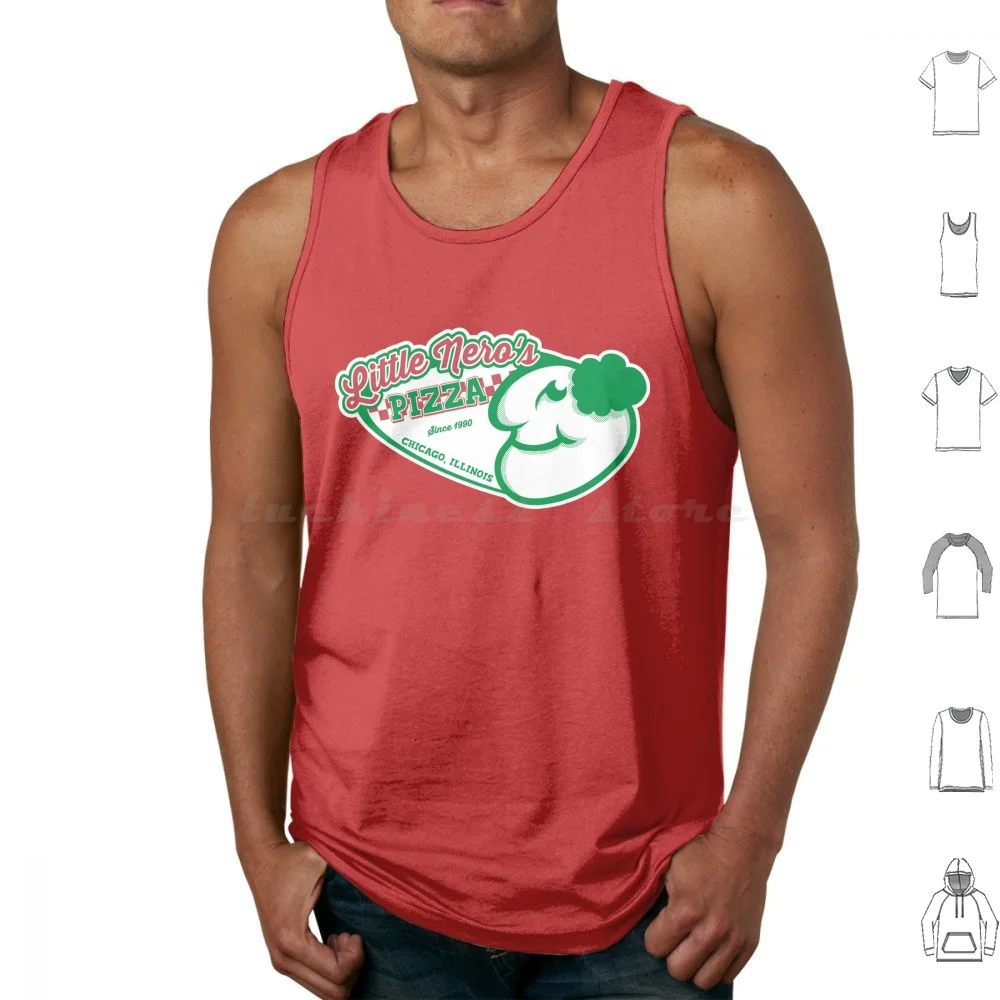 

Little Nero's Pizza Tank Tops Vest Sleeveless Little Nero Pizza Pizzeria 90s Movies Home Alone Geek Nerd Funny Parody