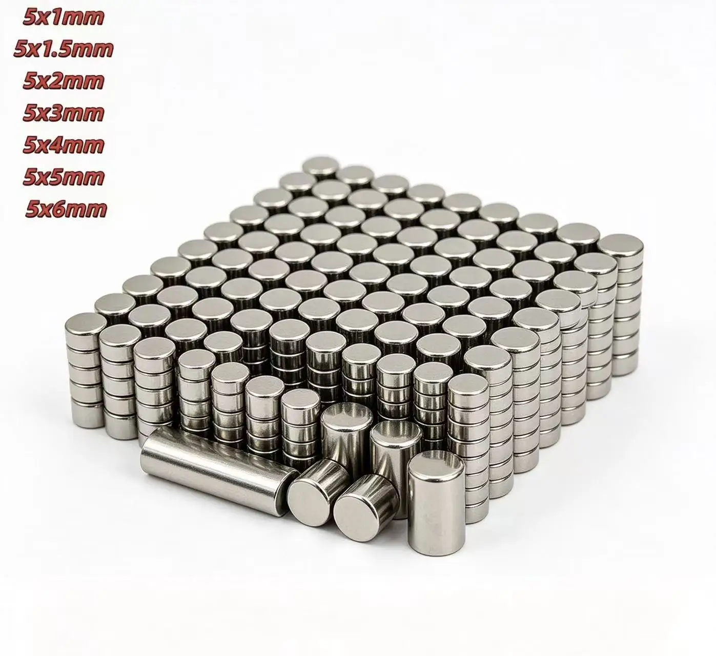 5x5 MM  Strong Round Neodymium Magnets Multi Size Small Disc Permanent Magnet Sheets for DIY Crafts Home Decoration5*2mm 5*3 5*4