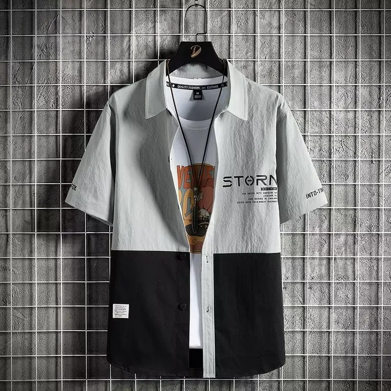 

Men's Summer Thin Sun Protection f Sve Loose Ice Silk irt Workwear Jaet Stand Fit ort Sve arp Collar