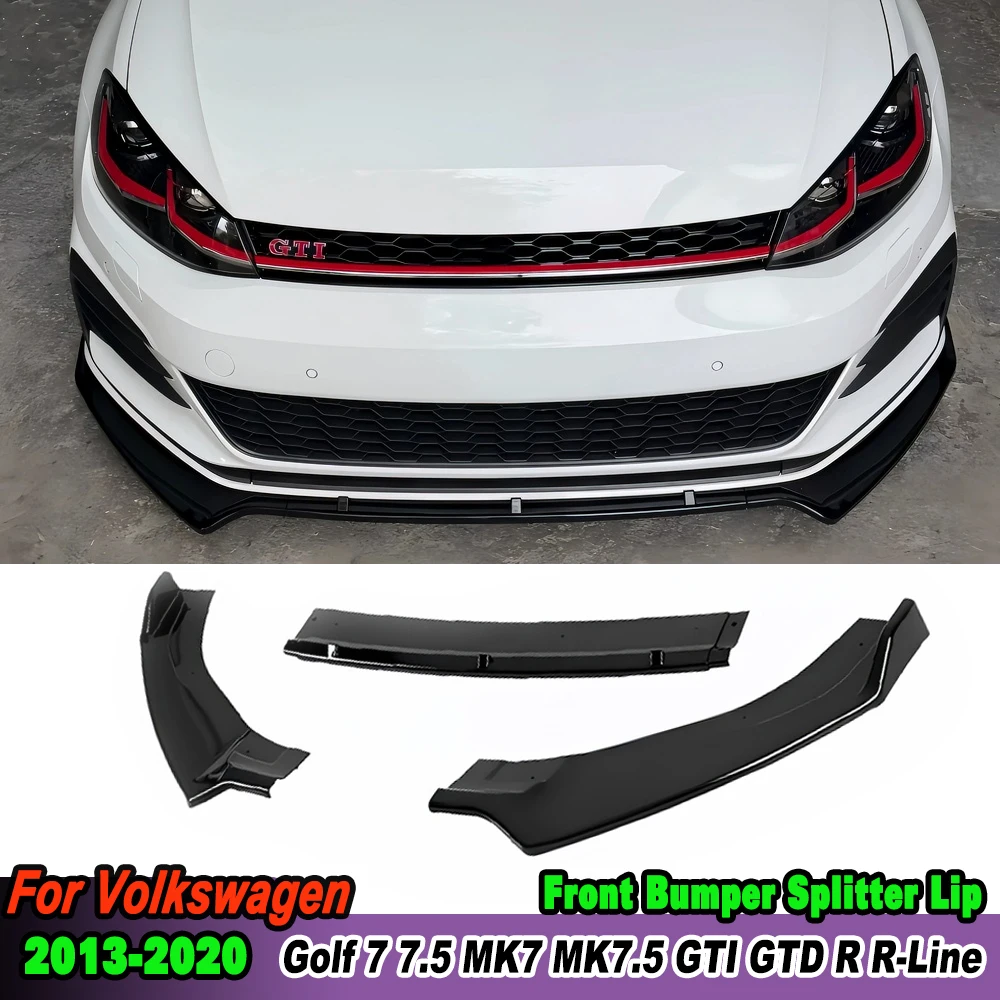 

For Volkswagen For VW Golf 7 7.5 MK7 MK7.5 GTI GTD R R-Line 2013-2020 Front Bumper Splitter Lip Protector Spoiler Guard Body Kit