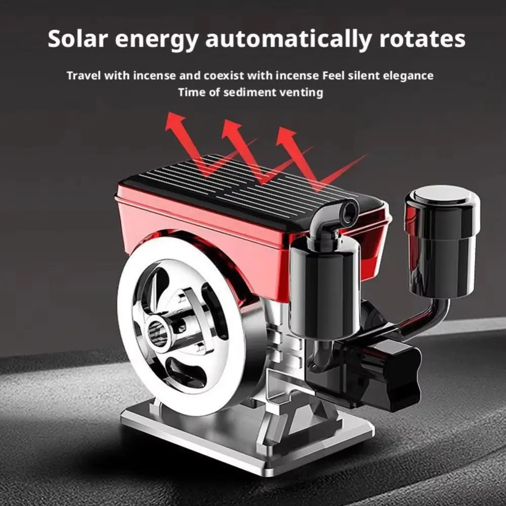 Zen Char Solar Powered Car Diffuser Ocean Gardenia Car Air Freshener Cologne Osmanthus Car Purifier Automotive Environment