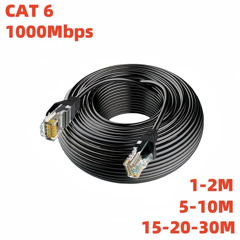 Cat 6 Ethernet Cable LAN Network Cat6 Rj45 Speed Network Cable 20Gbps 1000Mhz 26AWG 1m 2m 5m 10m 20m 30m For Router Modem