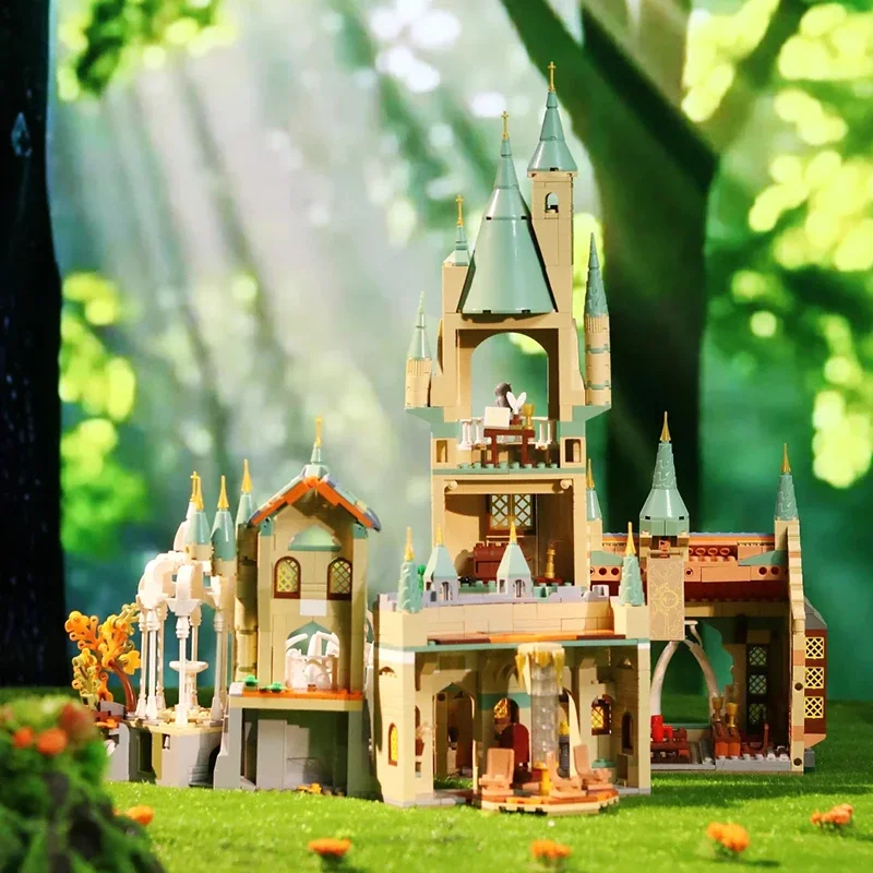 Blocs de construction château d'ombre verte créatifs, 1555 pièces, château d'ombre verte, modèle de maison Rivendell, briques à assembler, jouets pour adultes