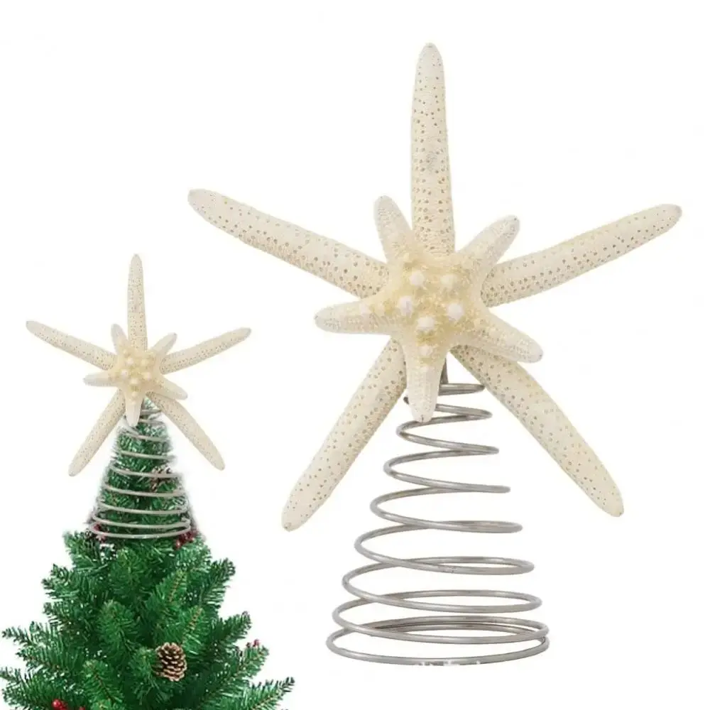 Iron Festive Starfish Decor Handmad Display Star Treetop Decorations Crafts Classic Design Starfish Treetop Ornament