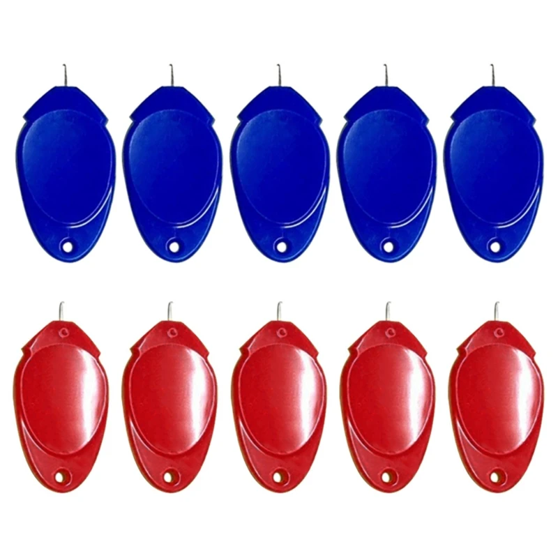 Enhebrador agujas para coser a mano, 10 piezas, bucle alambre plástico, aguja Simple DIY, envío directo