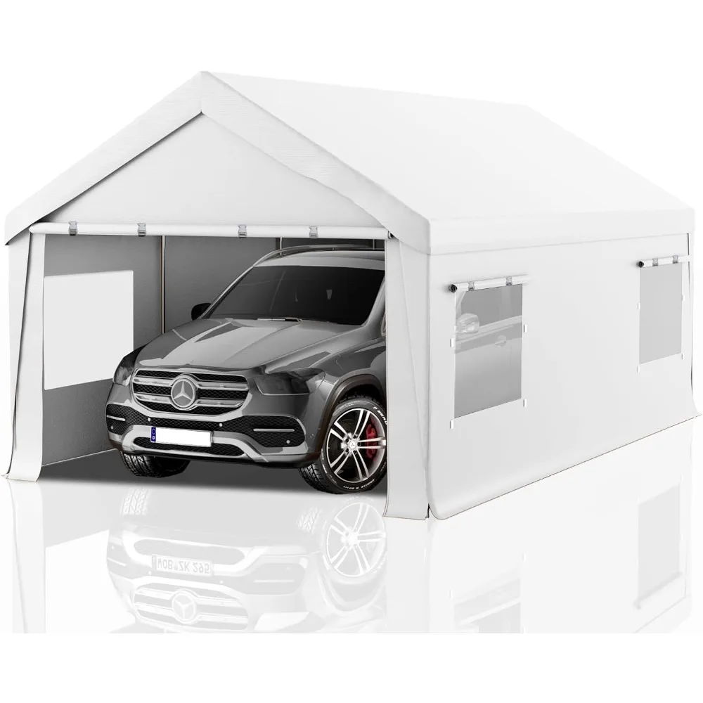 

Carport 12x20 Heavy Duty Portable Garage,Carport Canopy with Roll-Up Windows & Doors,Portable Garage and Shelter with Removable