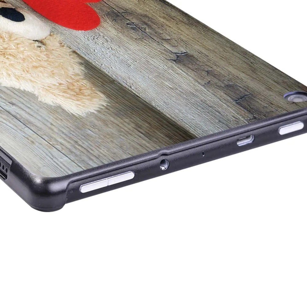 Wood Grain Hard Shell Case Cover for Amazon Fire 7 /Fire HD 8 / Fire HD 10 Tablet Plastic Anti-Dust Protective Shell