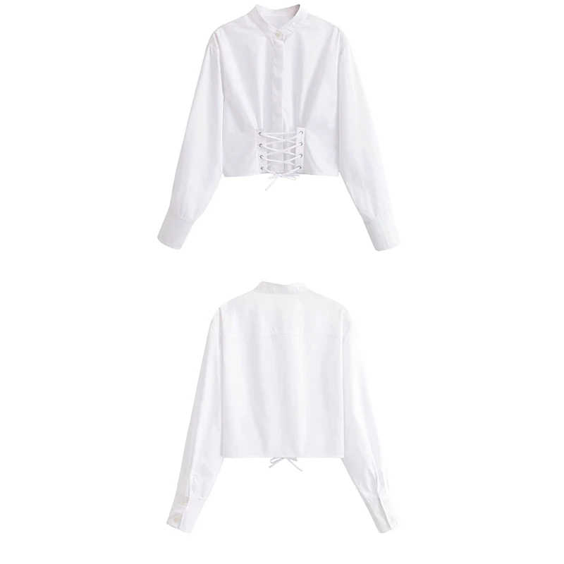 Guobioziy Women's Waist-Slimming Long-Sleeve Top 2026 Spring-Autumn Edition French Daily Casual Fashion Trend Classic Slim-Fit