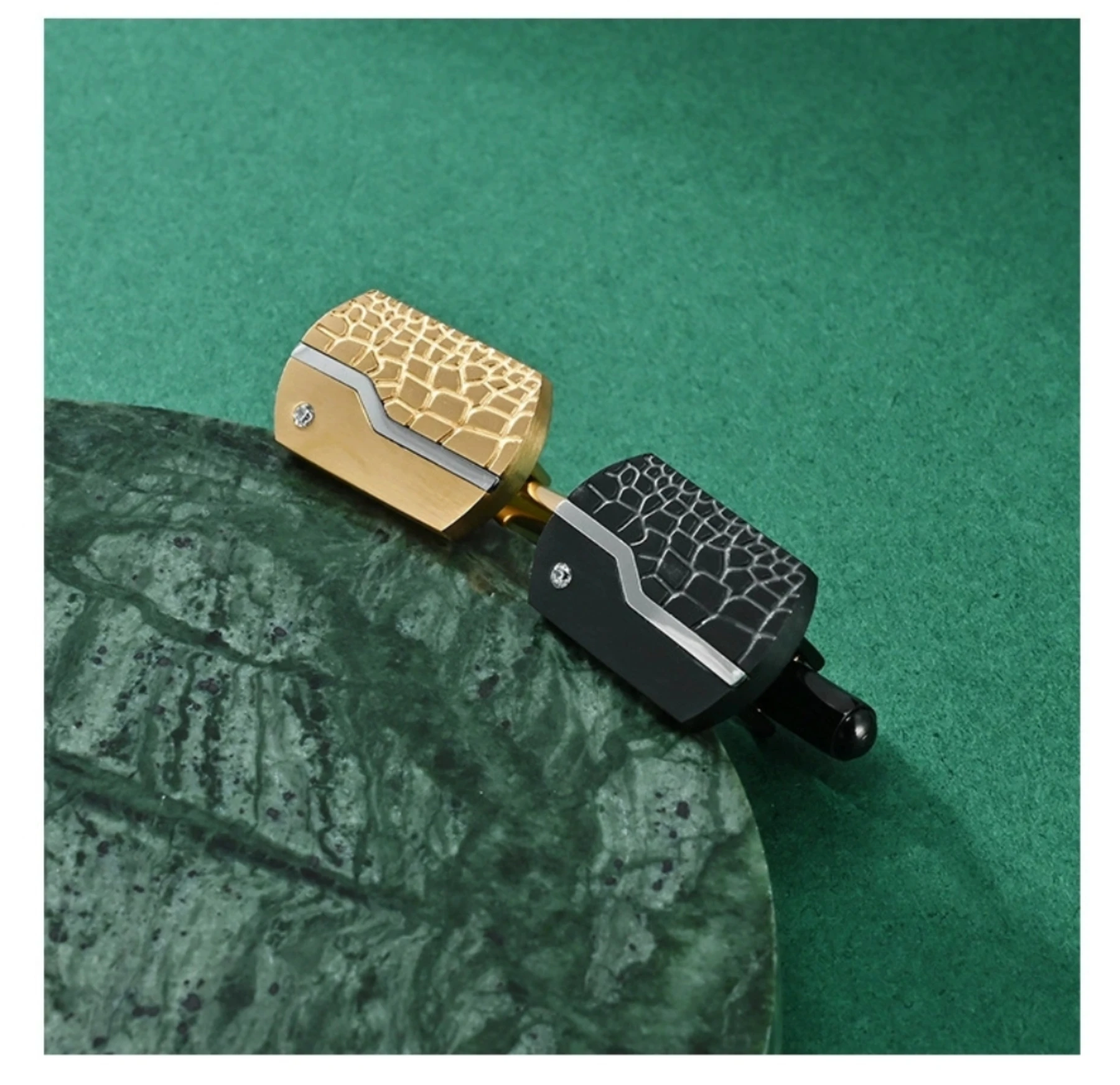 Fashionable Men's Stainless Steel Smooth Sand French Cufflinks High-End Light Luxury French Gentleman High-End Wholesale