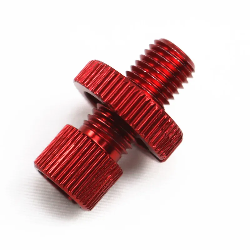 Red Universal Motorcycle M10 Clutch Lever Cable Adjuster Kit Bolt Lock Nut CBR