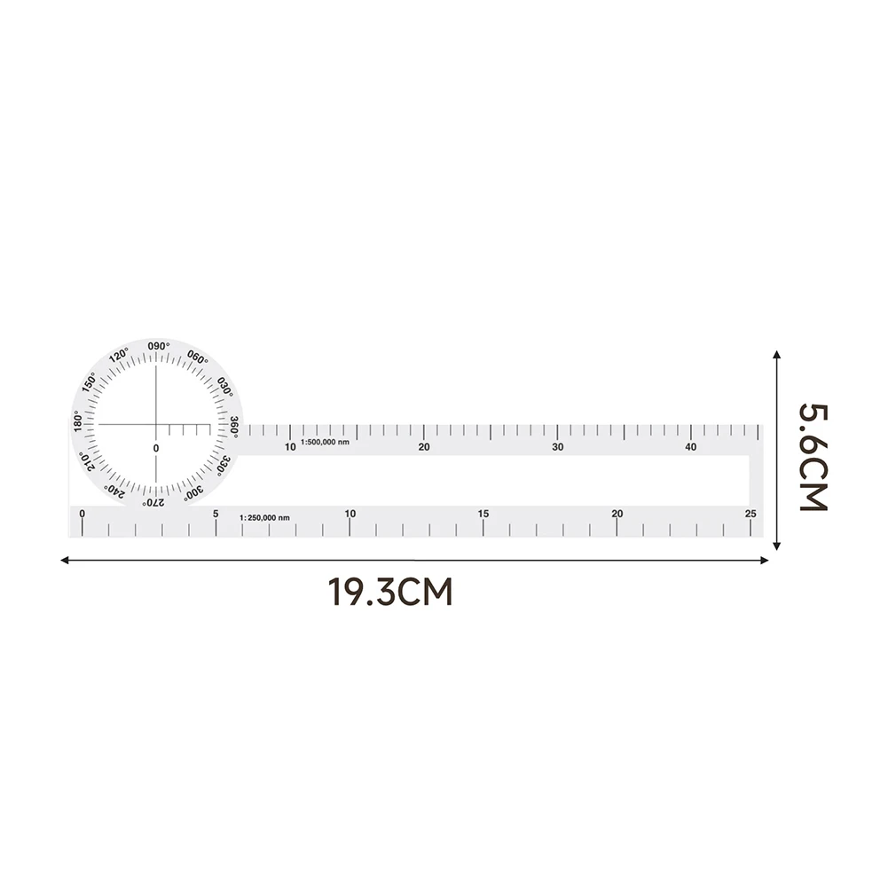 Transparent CNP-2 Flight Navigation Slide Rule with Multi Purpose Measurement Capabilities 19.3 x 5.6 cm Plastic Ruler