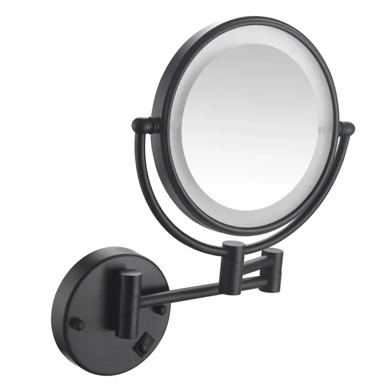 LED Bathroom Mirrors Brushed Gold Bath Mirrors Bathroom Accessories Magnifying Makeup Mirrors of 8 Inch Light Bathroom Mirror