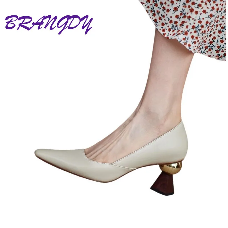 

BRANGDY Fashionable New Style Commuting Women's Shoes Pointed High Heels Female Alien Follow Up Shoes Suitable For All Seasons