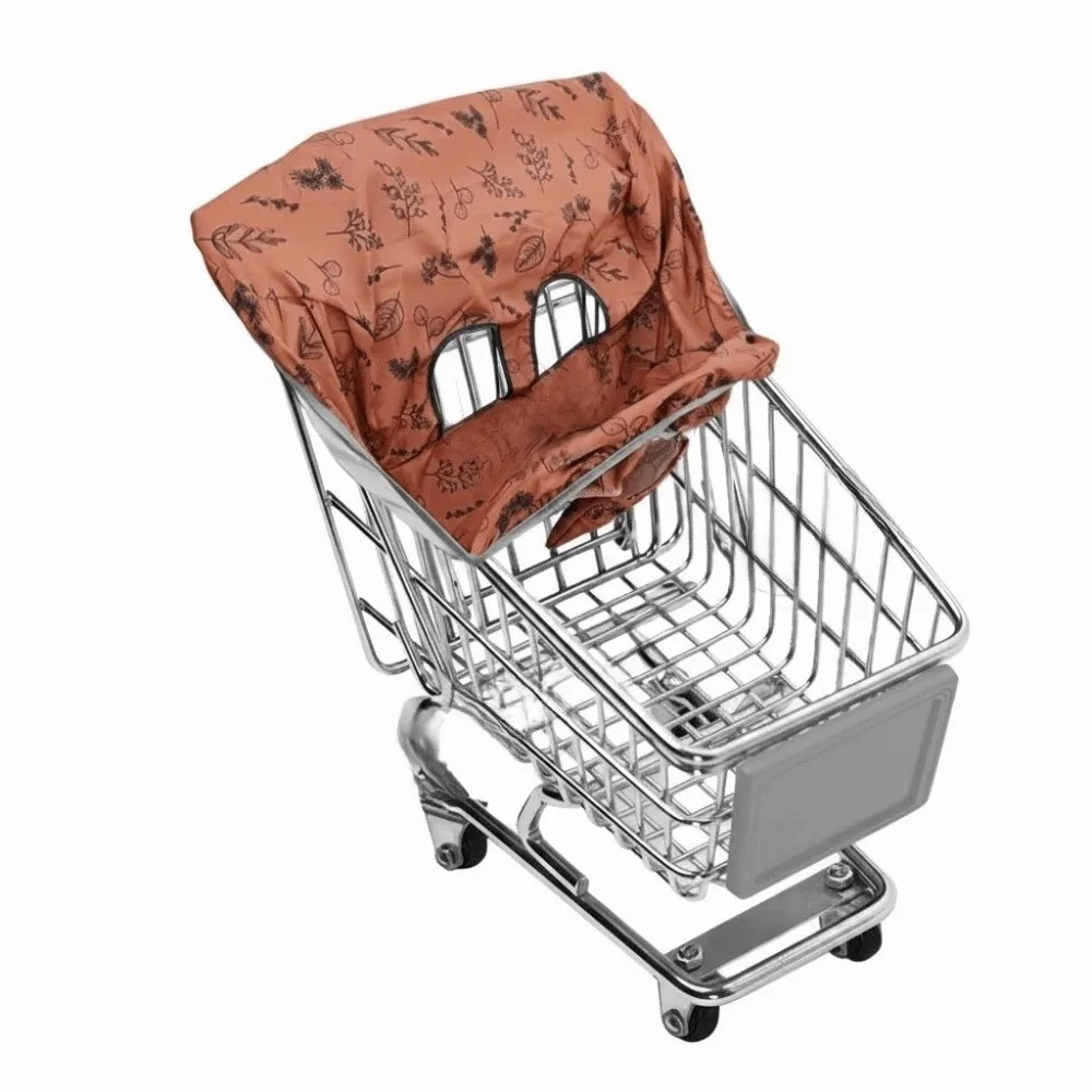 

Polyester Baby Shopping Cart Seat Cover Cartoon Printed Waterproof Kids Dining Chair Cover Lightweight Anti-fouling Seat Cover