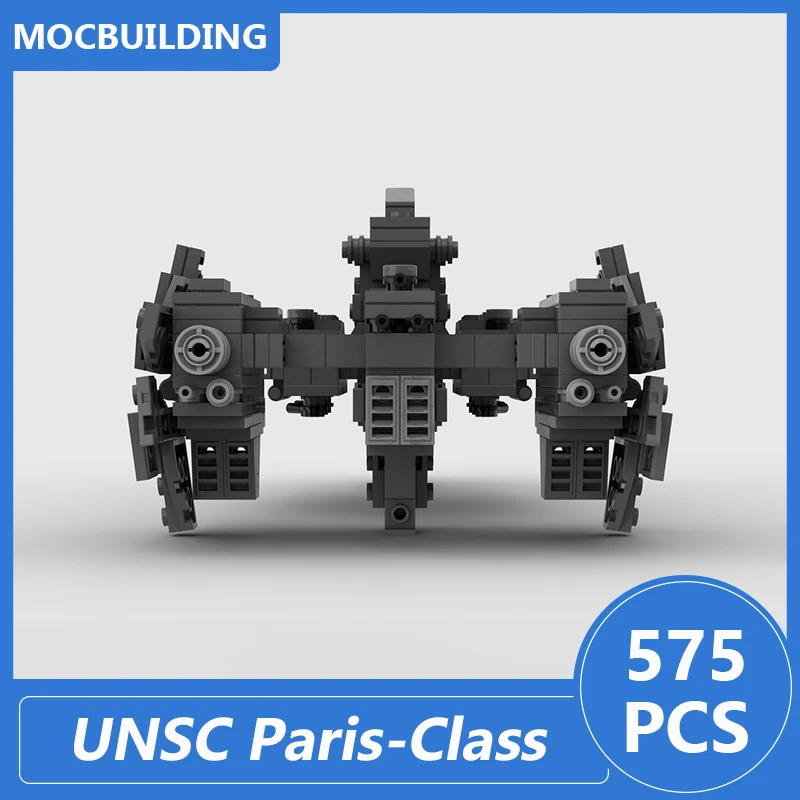 Midi Scale UNSC Paris-Class Heavy Frigate Model Moc Building Blocks Diy Assemble Bricks Space Collection Display Xmas Toys Gift