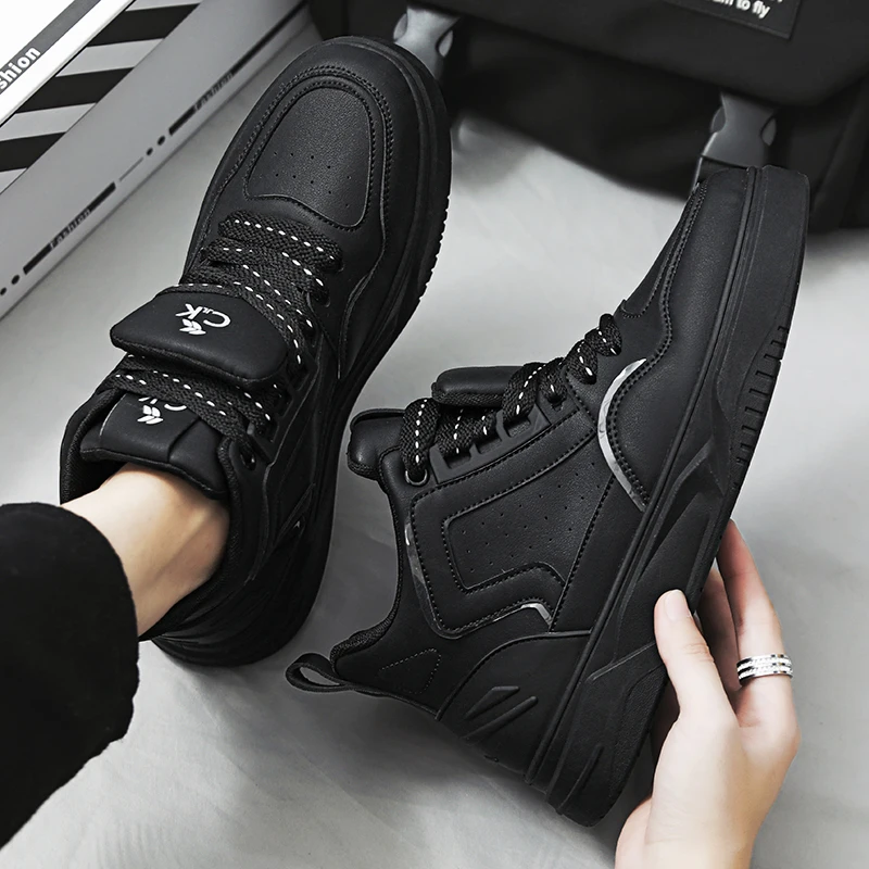 

Men's Causal Mid Top Skate Shoes Breathable Lightweight Non-Slip Sneakers Comfort Fit Walking Shoes for Male