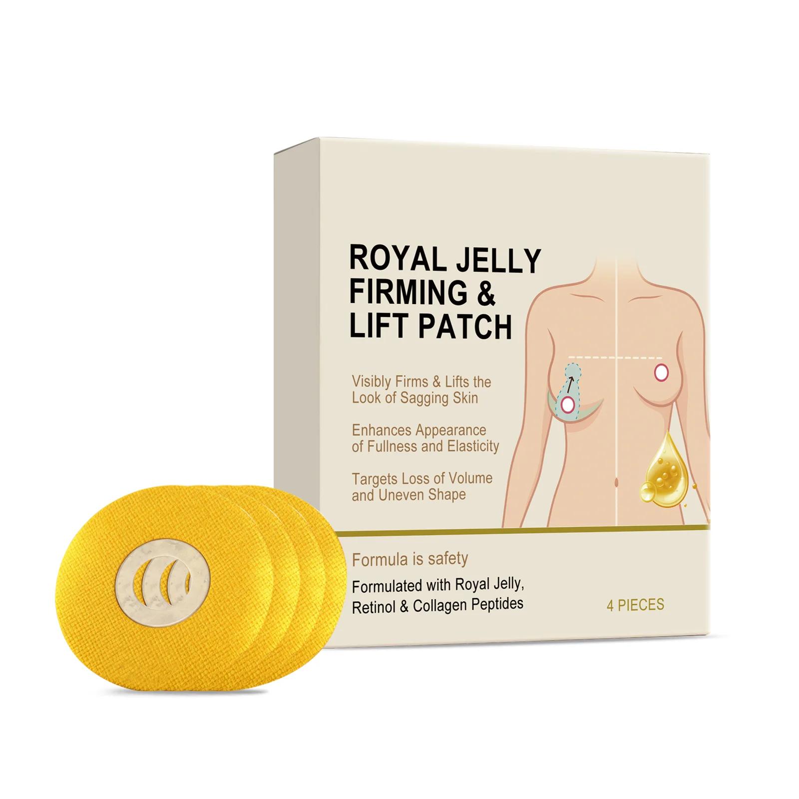 Breast Firming Lifting Patch Plumping Size Up Improve Breast Flat Prevent Sagging Shaping Tighten Bigger Breast Enhancer Patch - view 2