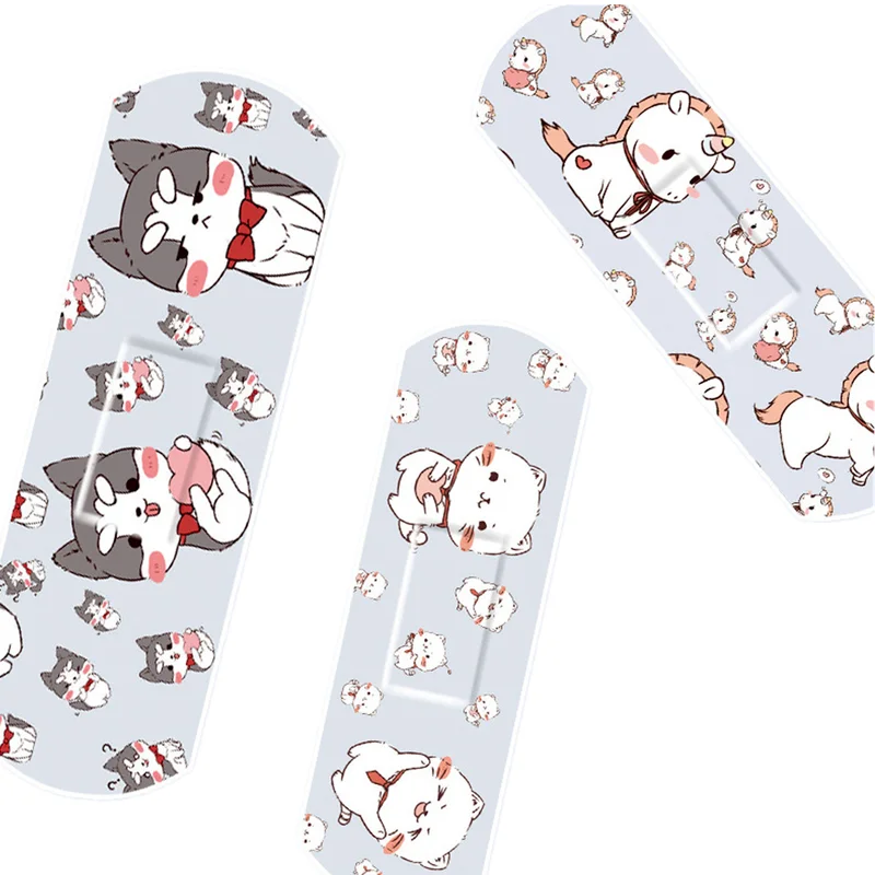 120 Stuks Cartoon Dierenband Hulp Kinderen Ademende Wond Gips Waterdichte Kleefpleister Wondgips EHBO Strips