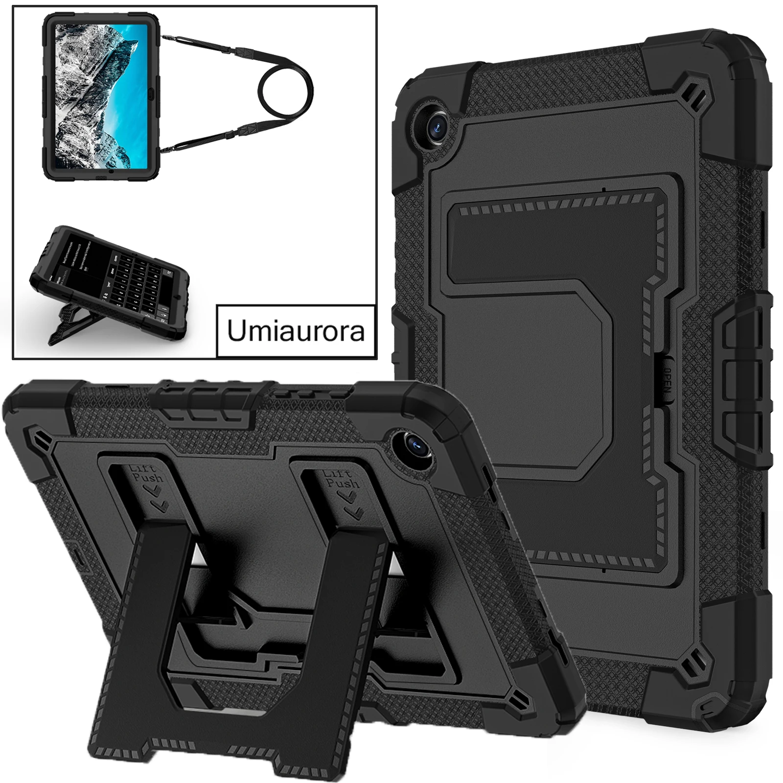 

Для Samsung Tab A9 + A9 Plus 11-дюймовый SM-X210 SM-X215 X216 X218 Прочный прочный чехол для планшета с подставкой и плечевым ремнем, чехол Funda