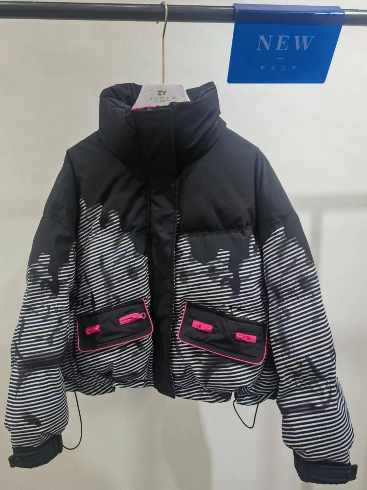 Women's Clothing Hooded Short Down Jacket White Duck Down Coat Winter New Thicken Warm Petite Korean Loose Bread Jacket