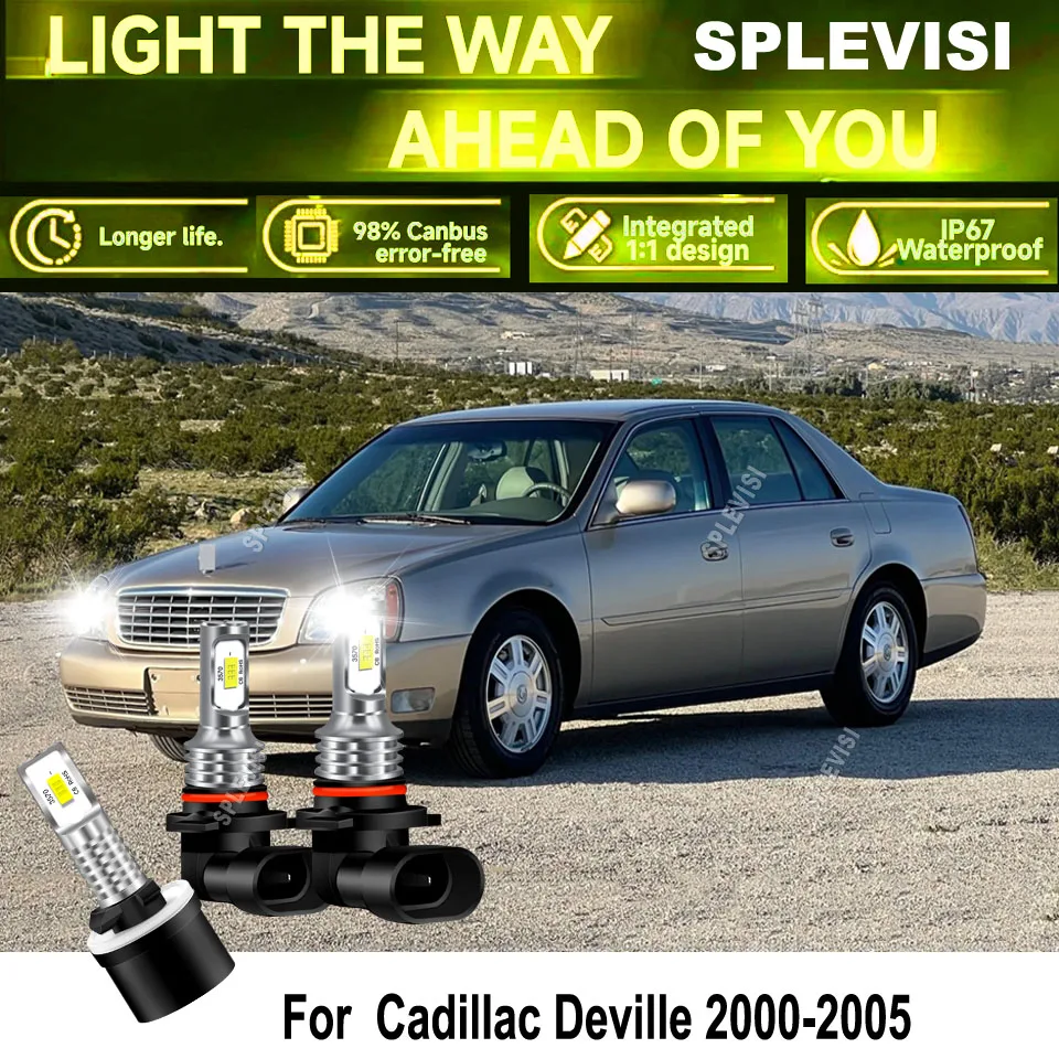 LED Headlight High Low Beam Foglight 50,000 Hours Lifespan Vibration Proof For Cadillac Deville 2000 2001 2002 2003 2004 2005